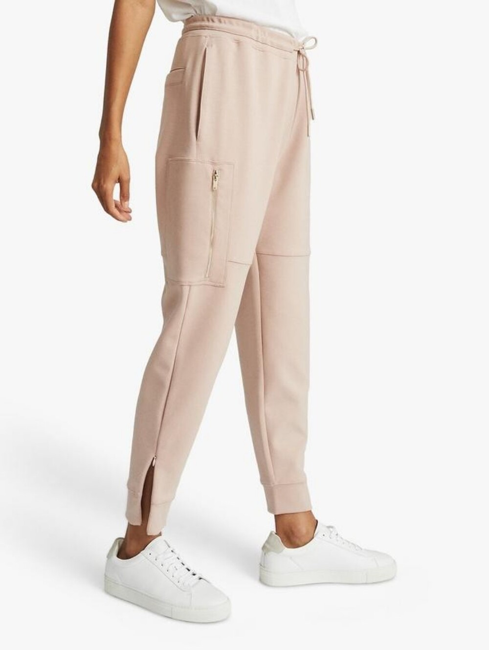 Reiss Angelina Jersey Joggers In Blush